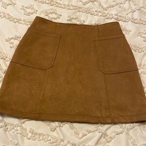 MAURICES Women’s Camel Color Faux Suede Skirt Size 10